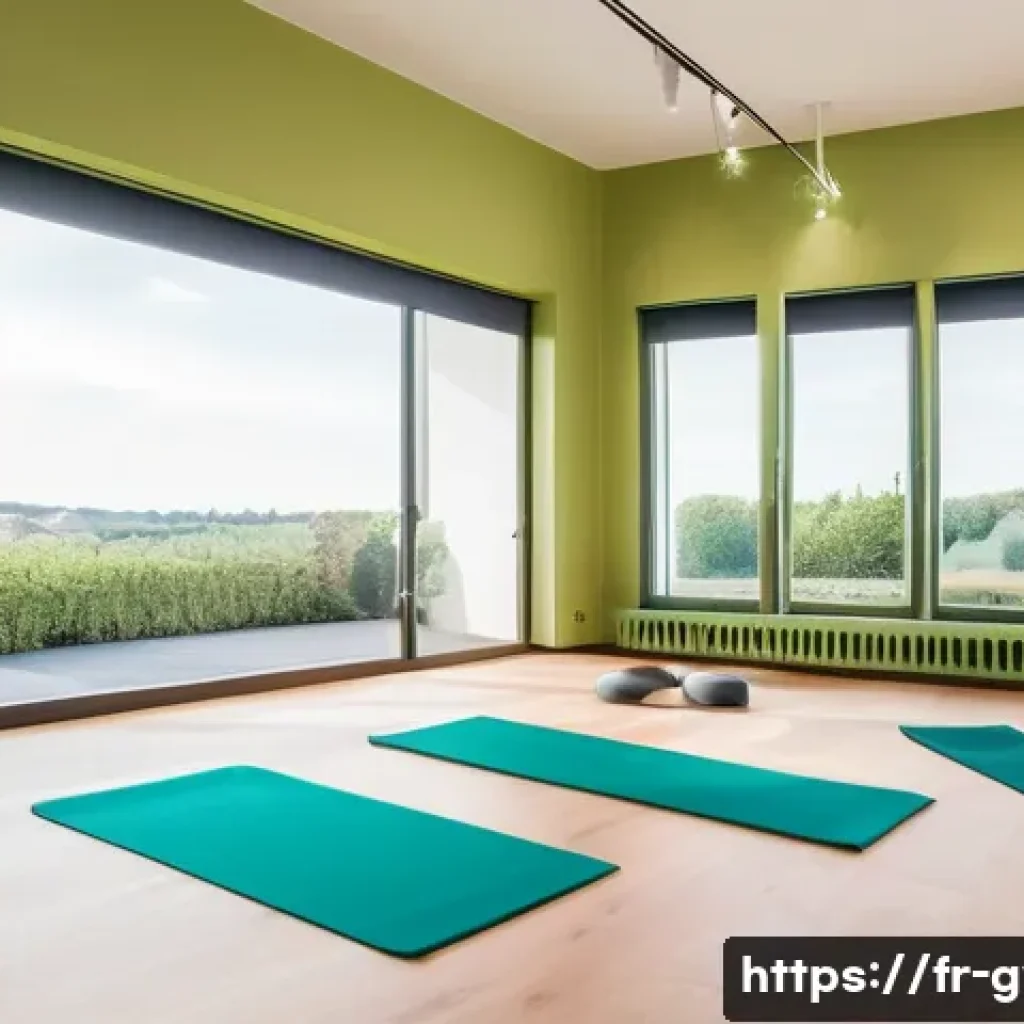 피트니스 경영사와 스포츠 마케팅 - **"A Serene Wellness Oasis in Bordeaux"**
    A bright, modern fitness and yoga studio interior in B...