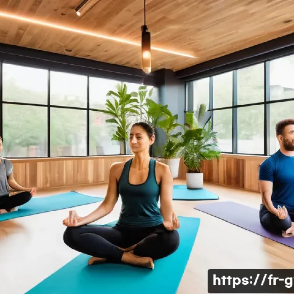 피트니스 경영사와 관련된 산업 동향 - **"The Reinvented Member Experience: Personalized & Holistic Wellness Hub"**
    A vibrant, modern f...
