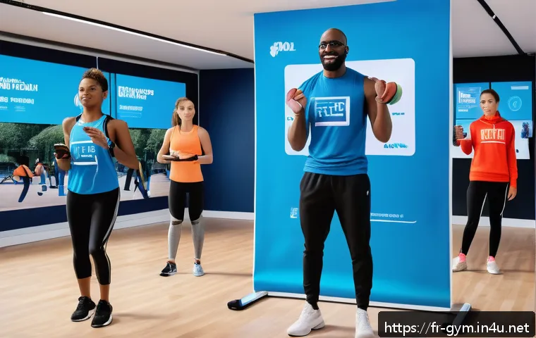 피트니스 경영사로서 성공적인 이벤트 기획 - A vibrant indoor fitness event in Paris featuring diverse participants of all ages and fitness level...